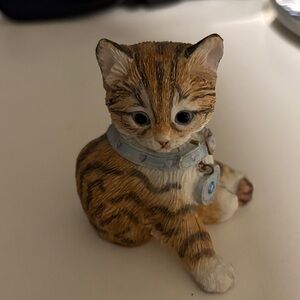 Birthday Kitten Adorable Brown Tabby Cat Figurine